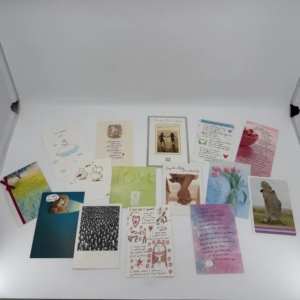 Love Notes Card Collection LOT of 15 Same Married Couple Handwritten Ephemera